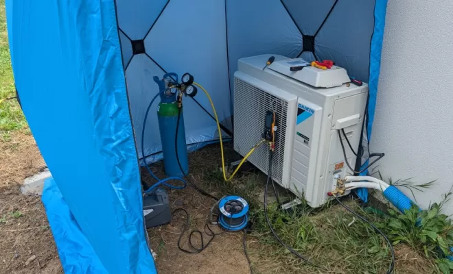 2P2C à réalisé un dépannage sur une pompe à chaleur Daikin vers Mauges sur Loire.