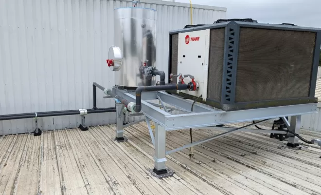 2P2C votre entreprise de pompes à chaleur, a réalisé la mise en service d'un groupe d'eau glacée à Chateaubriand