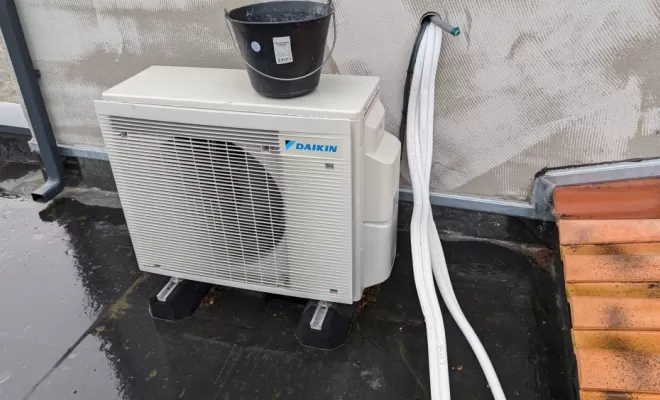 2P2C à réalisé la mise en service d'une pompe à chaleur Air/air de marque Daikin à Mauges sur Loire.