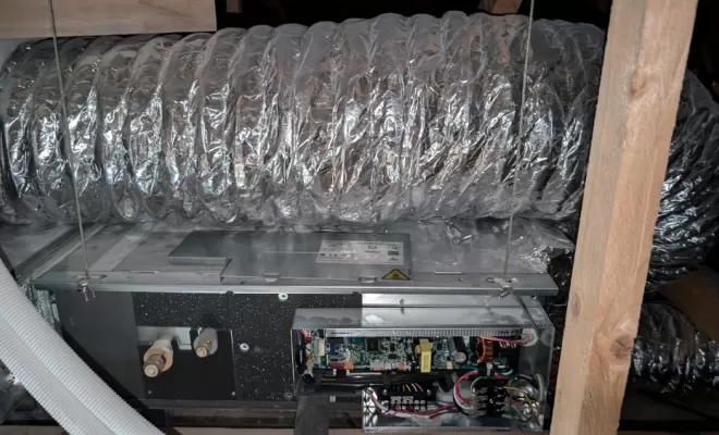 2P2C à réalisé la mise en service d'une pompe à chaleur Air/air de marque Daikin à Mauges sur Loire.