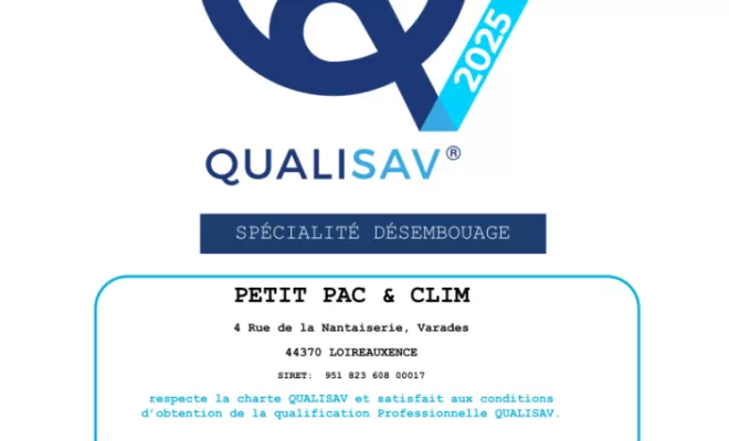 QUALISAV Désembouage PETIT PAC & Clim - 2P2C situé à Varades